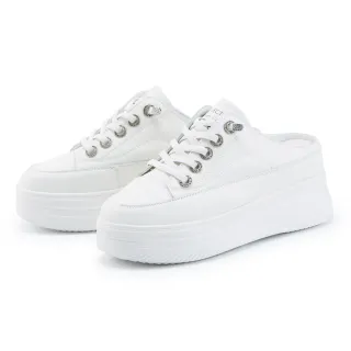 【TAS】個性金屬飾條羊皮尖頭低跟穆勒鞋(米白) 歷史價格詳細信息