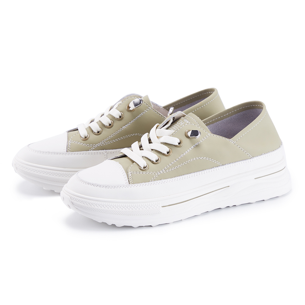 【CHOiCE】厚底綁帶造型反光老爹鞋(杏色) 歷史價格詳細信息