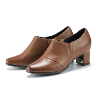 MAGY 蠟感馬銜釦真皮樂福低跟鞋 棕色 歷史價格詳細信息