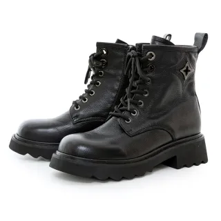 【CHOiCE】厚底綁帶牛皮拼接老爹鞋(黑色) 歷史價格詳細信息