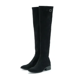 【MAGY】質感壓線真皮粗跟 女 短靴(黑色) 歷史價格詳細信息