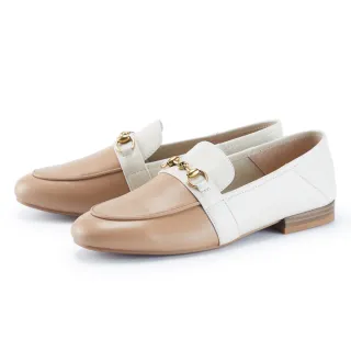 【TAS】柔軟羊皮馬銜釦平底樂福鞋(黑色) 歷史價格詳細信息