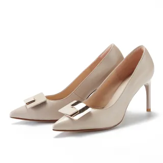 【TAS】金屬方釦羊皮尖頭高跟鞋(杏色) 價格比較,價格查詢,歷史價格詳細信息