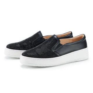 MAGY 燙鑽布面楔型低跟鞋 黑色 歷史價格詳細信息