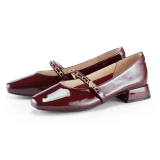 MAGY 造型飾釦鬆緊帶真皮楔型低跟鞋 杏色 歷史價格詳細信息