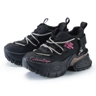 真皮黑白老爹鞋女春季新款厚底松糕運動休閑熊貓鞋2023增高鞋 歷史價格詳細信息