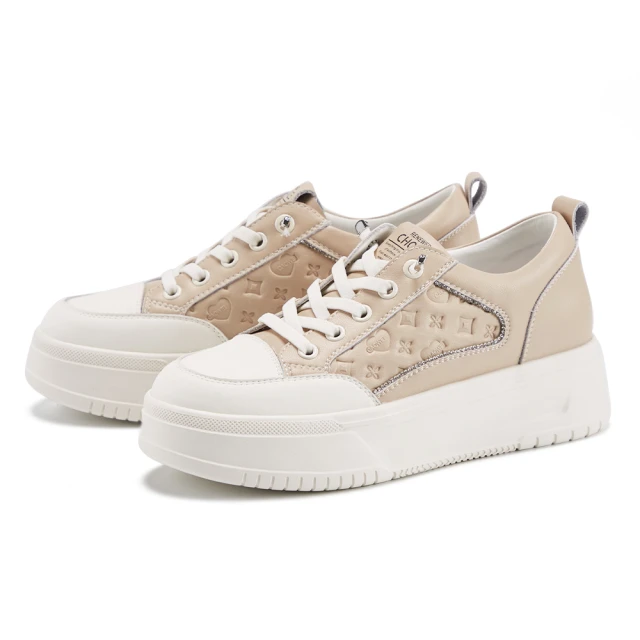 CHOiCE 真皮免綁帶厚底兩穿休閒鞋 棕色 歷史價格詳細信息