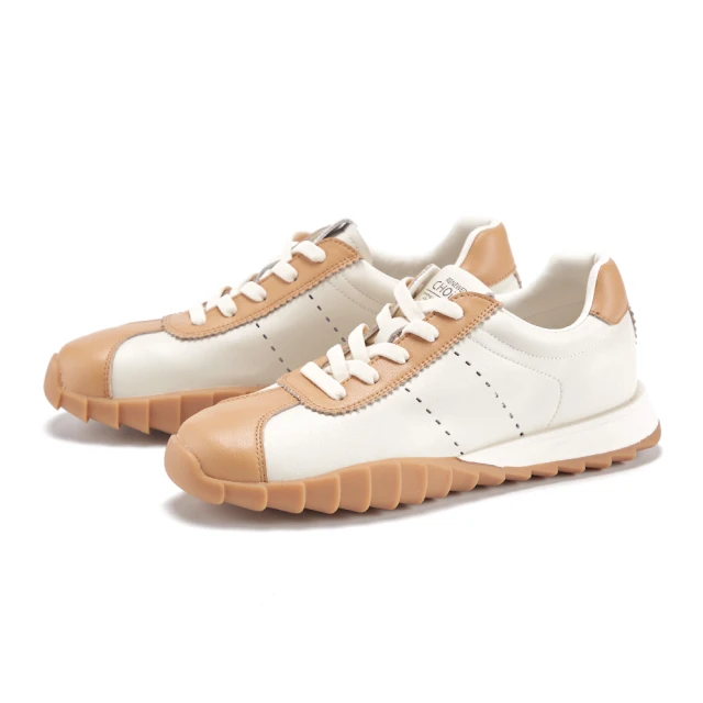 CHOiCE 真皮復古撞色免綁帶厚底休閒鞋 白+綠 歷史價格詳細信息