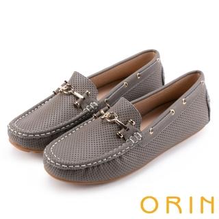 ORIN 牛皮金屬飾釦洞洞 女 平底鞋 粉紅 歷史價格詳細信息