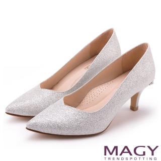 【MAGY】簡約OL通勤款 大女人素雅羊皮尖頭中跟鞋(黑色) 歷史價格詳細信息