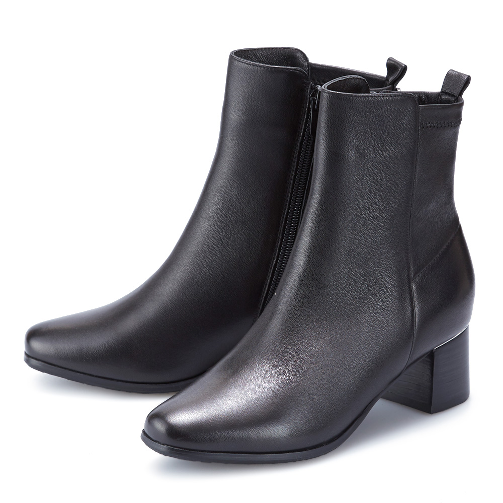 MAGY 質感素面金屬片超纖 女 長靴 黑色 歷史價格詳細信息