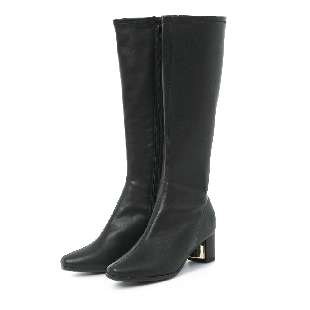 MAGY 質感金屬條飾真皮尖頭 女 高跟鞋 灰色 歷史價格詳細信息