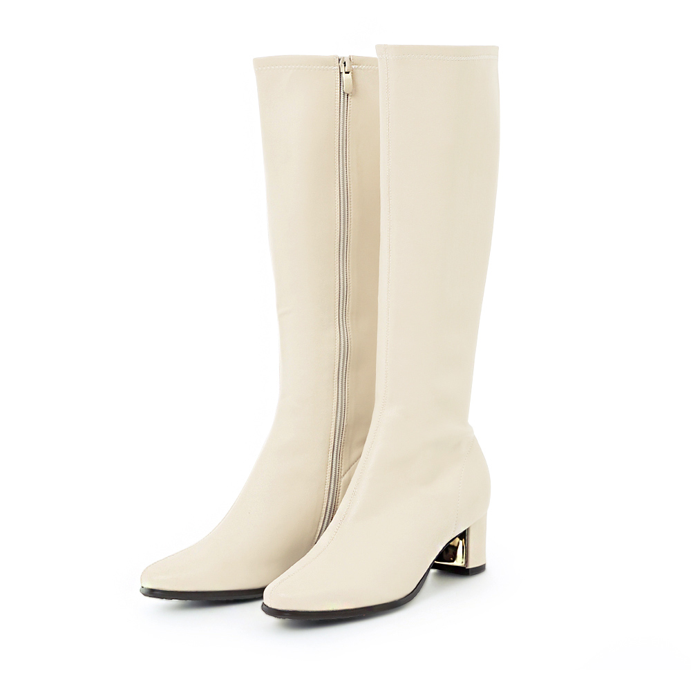 MAGY 質感金屬條飾真皮尖頭 女 高跟鞋 灰色 歷史價格詳細信息