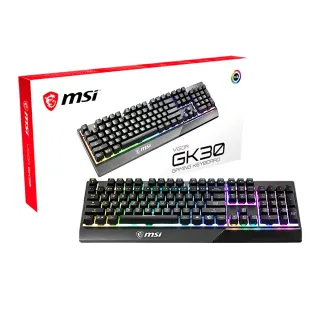 MSI 微星 VIGOR GK30 電競鍵盤 中文 RGB 防潑水【GAME休閒館】 歷史價格詳細信息