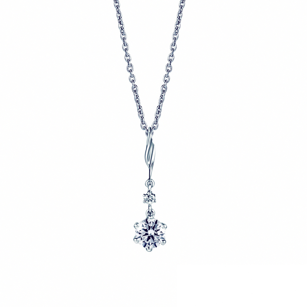 ALUXE 亞立詩 0.30克拉 FVS2 18K金 鑽石項鍊 雙層水滴 水滴形 NS0781 歷史價格詳細信息