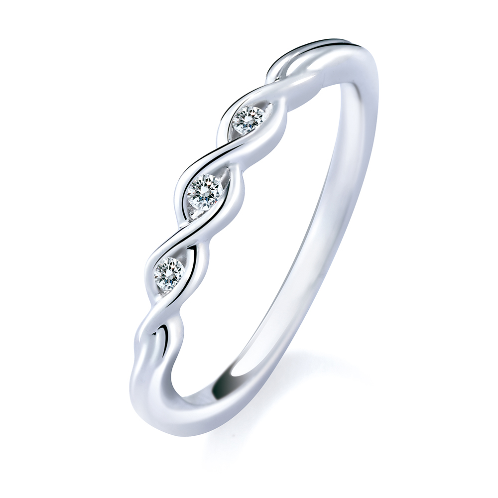 A-LUXE 亞立詩 18K金 編織愛鑽石尾戒 歷史價格詳細信息