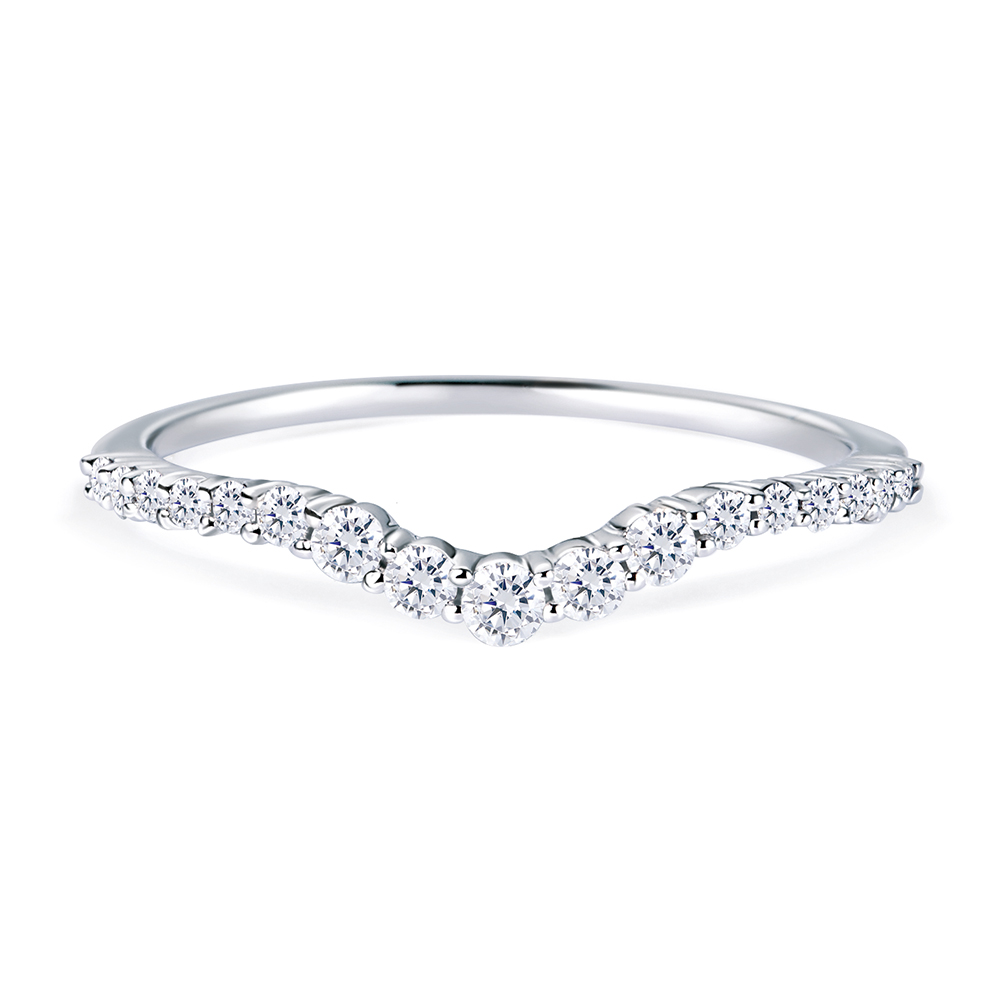 A-LUXE 亞立詩 18K金 V型時尚流線美鑽線戒 歷史價格詳細信息