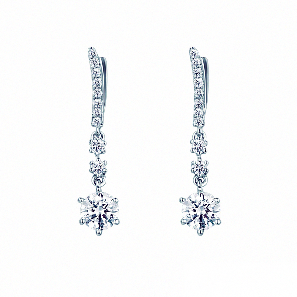 【ALUXE 亞立詩】0.60克拉 FVS2 18K金 鑽石耳環 春之花蕾 垂墜式 ES0762 歷史價格詳細信息