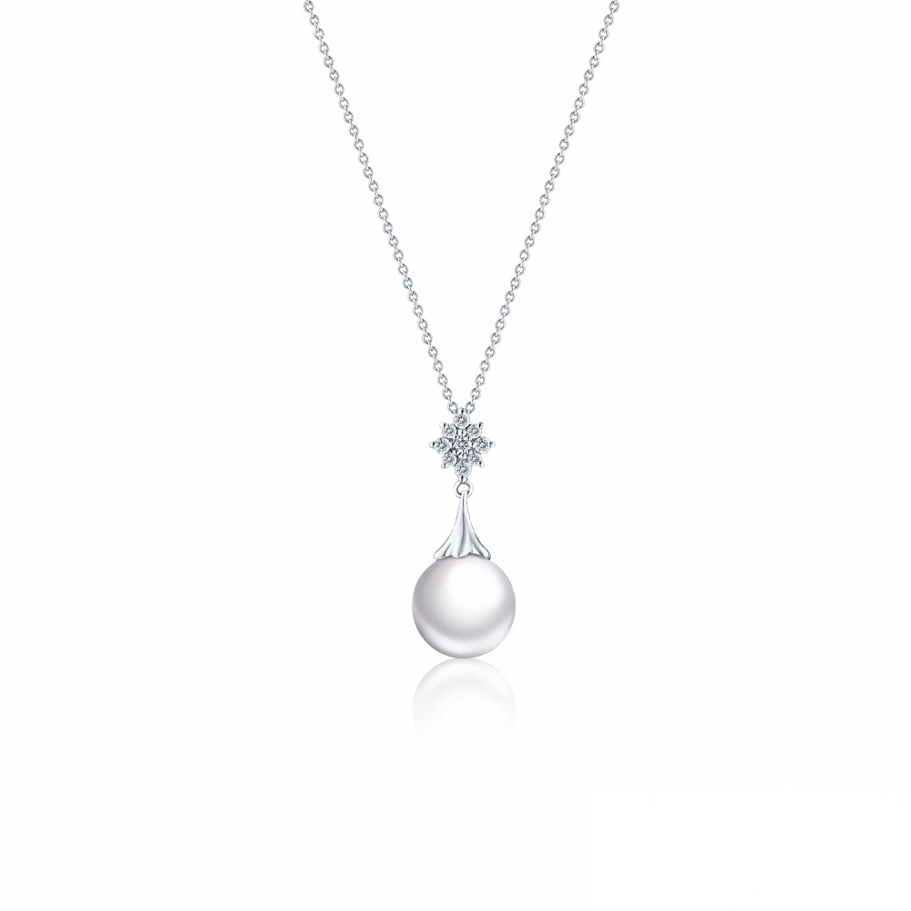 ALUXE 亞立詩 AKOYA淡水珍珠7~7.5mm 10K金 閃耀鑽石珍珠垂墜項鍊 珍愛系列 Be shining NN0223 歷史價格詳細信息