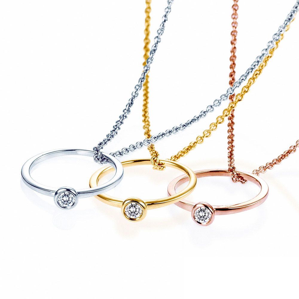 ALUXE 亞立詩 18K金 經典藍鑽項鍊 戀人系列 NN0867 歷史價格詳細信息