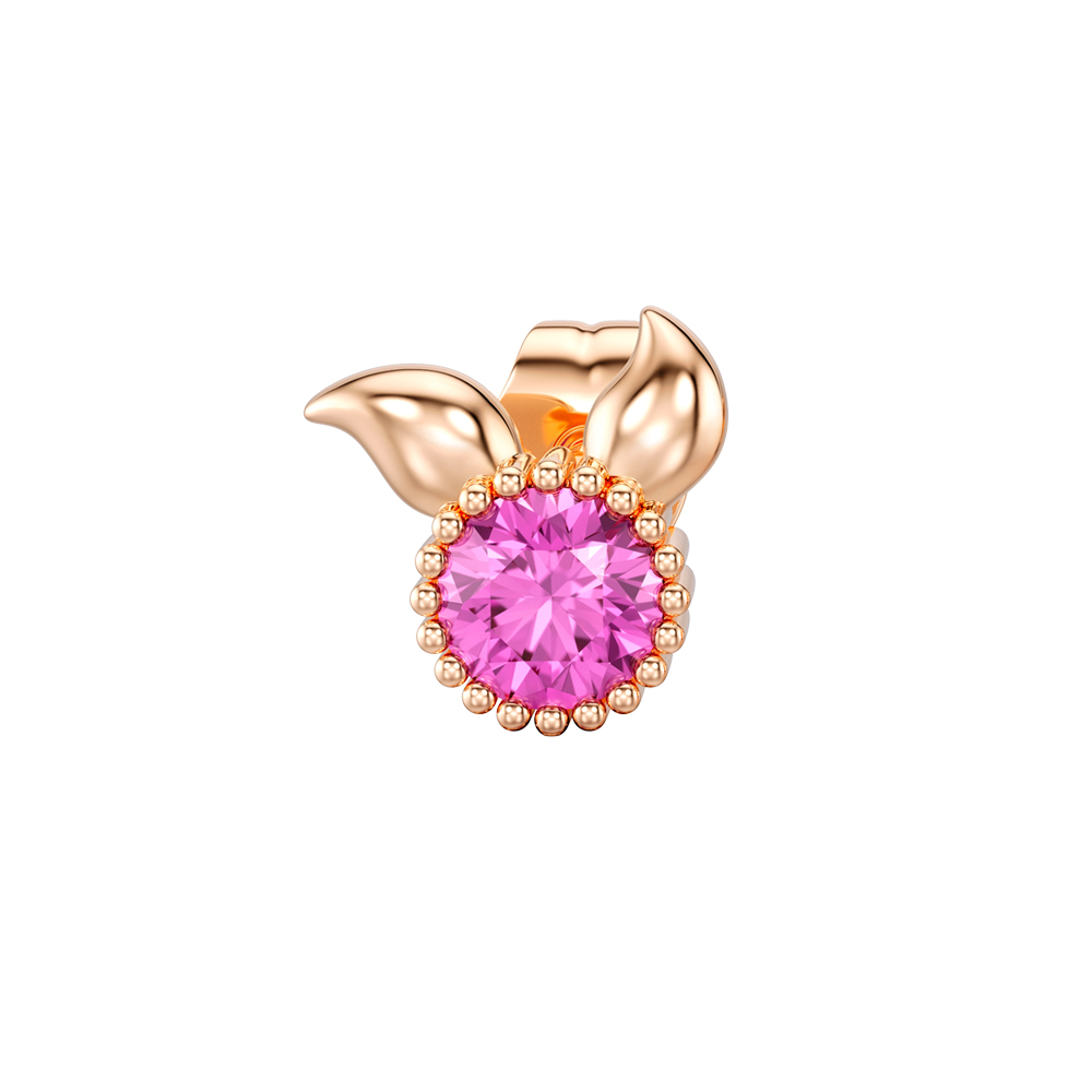 【ALUXE 亞立詩】迪士尼  10K金 Piglet小豬 粉紅剛玉 寶石 造型耳環(單只)  小熊維尼 歷史價格詳細信息