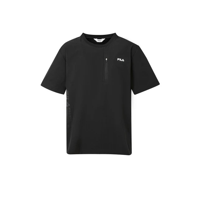 【FILA】男性 短袖 圓領T恤-黑色 1TEW-1415-BK 歷史價格詳細信息