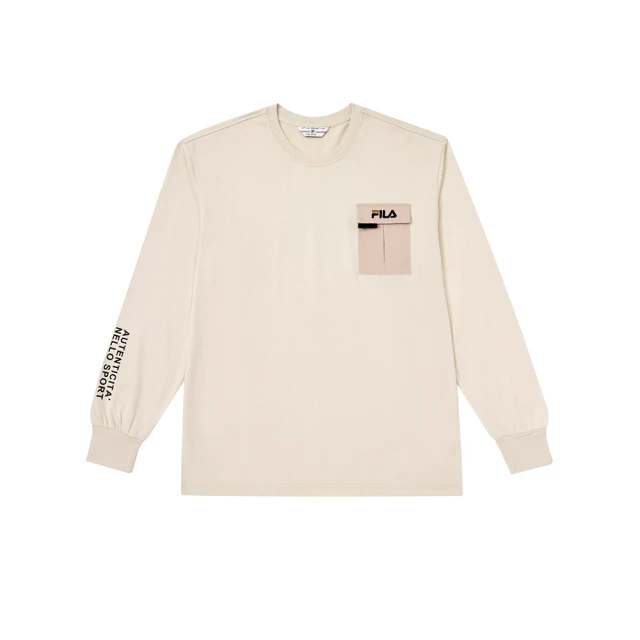 【FILA】中性 長袖圓領T恤-卡其 1TEW-5506-KK 歷史價格詳細信息