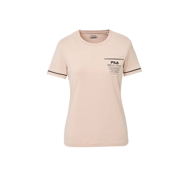 【FILA】女性 短袖圓領T恤-卡其 5TEU-1422 -共3款任選 歷史價格詳細信息