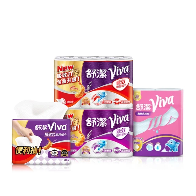【Kleenex 舒潔】VIVA摺疊紙巾 150張x2包x4串 歷史價格詳細信息