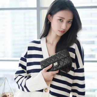 2R 綿霜羊皮 Classic 菱格翻蓋設計轉釦長夾 歷史價格詳細信息