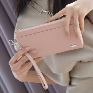 2R 艾麗Elly牛皮提帶隨行長夾 淡粉 歷史價格詳細信息