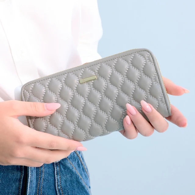 2R 珠光羊皮Buble泡泡菱格長夾 嫩粉 歷史價格詳細信息