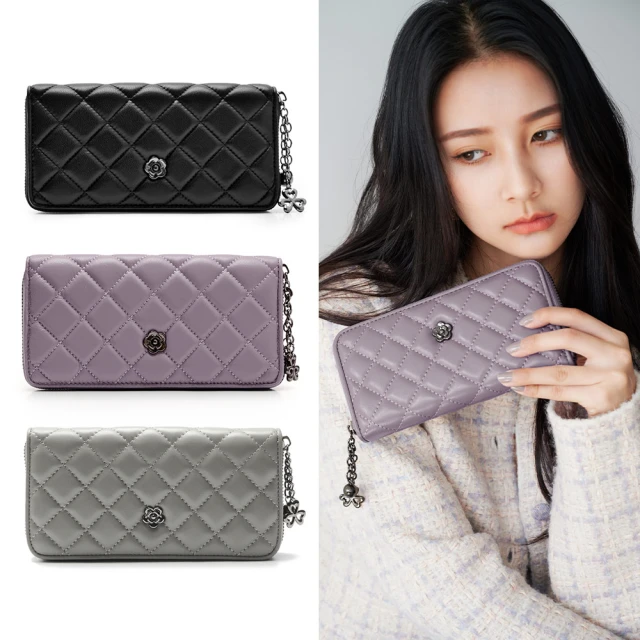 2R 綿霜羊皮KOKO極軟菱格長夾 氣質黑 歷史價格詳細信息