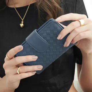 2R 葛瑞絲Grace梭織羊皮三折壓釦中夾 寶石藍 歷史價格詳細信息