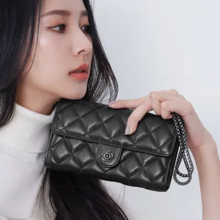 【2R手工真皮】綿霜羊皮 Kerry 菱格風琴卡片短夾 經典黑 歷史價格詳細信息