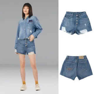 Lee 牛仔短褲 女 水洗藍 不修邊爆瘦 Mainline 180433T06 歷史價格詳細信息