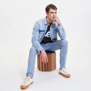 【Lee】男裝 牛仔褲 / 709 低腰合身小直筒 霧銀灰(LL210021BGW) 歷史價格詳細信息