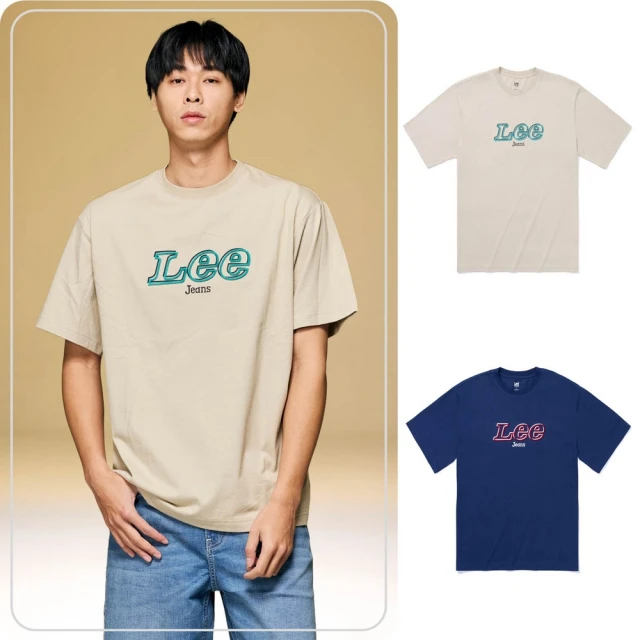 Lee 短袖T恤 立體Logo印花圓領 男灰藍 Mainline 20012966N 歷史價格詳細信息