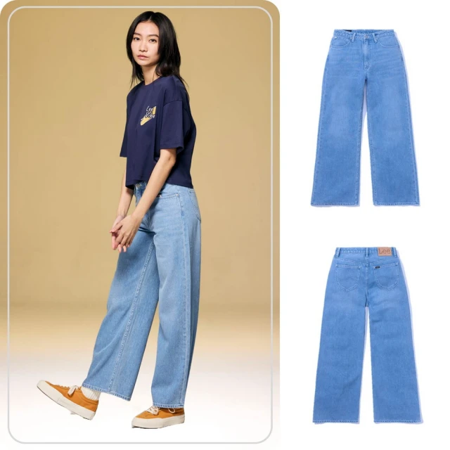 Lee 高腰寬版牛仔短褲 及膝A字褲 百慕達褲 女 中藍 Mainline 2001019BG 歷史價格詳細信息