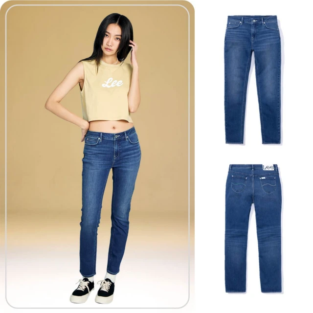 Lee 433 高腰修身窄管彈性牛仔褲 女 深藍洗水 MODERN LB317108049 歷史價格詳細信息