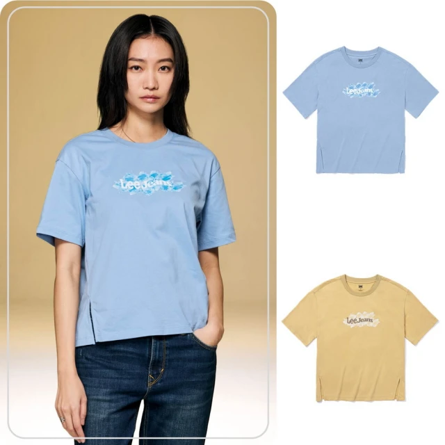 Lee 水漾長框小Logo短袖T恤 女 白 Mainline 210161K14 歷史價格詳細信息
