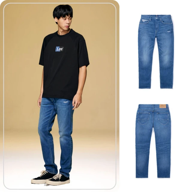 【Lee】男皮夾 短夾 荔皮 浮雕Logo字標 皮革皮夾 鐵盒底座＋黑紙盒／咖色 歷史價格詳細信息