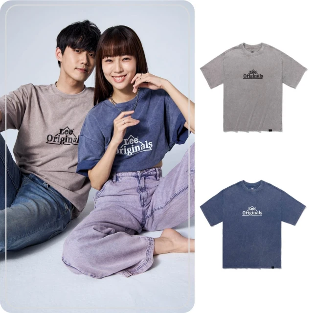 Lee 短袖T恤 復古撞色植絨 logo圓領 男白 Mainline 200123K14 歷史價格詳細信息