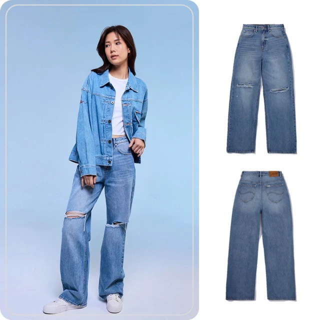 Lee 428 高腰舒適直筒牛仔褲 女 Modern 中藍洗水LB317052568 歷史價格詳細信息