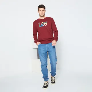 Lee 彩色LOGO拼接長袖圓領厚T恤 RG 男款 暗紅 200340018 歷史價格詳細信息