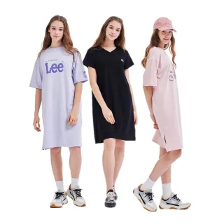 【Lee】女裝 休閒短袖洋裝 / 棉質連帽 條紋(LL1901549PB) 歷史價格詳細信息