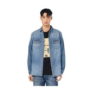 Lee 長袖牛仔襯衫 男 淺藍 藍色馬毛皮排拼貼 101+ 20011780U 歷史價格詳細信息