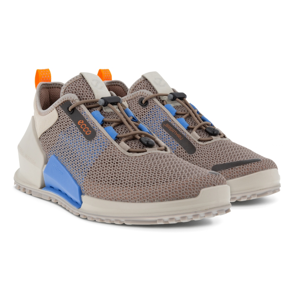 【ecco】BIOM 2.0 M 健步透氣織物極速戶外運動鞋 男鞋(磁石灰/黑色/草綠色 80067460281) 歷史價格詳細信息