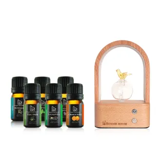 【Bonnie House 植享家】雙有機精油5ml（兩入組）+暖星相伴琉璃擴香儀 歷史價格詳細信息