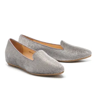 【HELENE SPARK】輕奢質感晶鑽內增高尖頭樂福低跟鞋(米) 歷史價格詳細信息